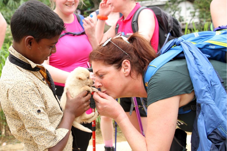 Tourist experience with a village boy