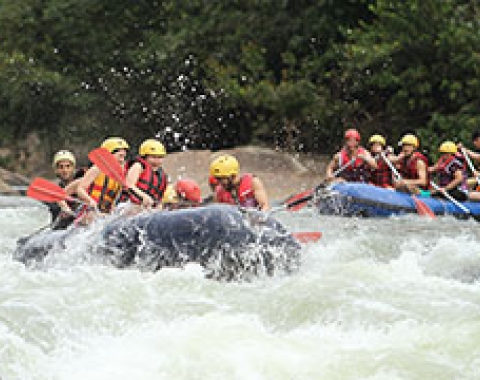 White water rafting at Kitulgala in Sri Lanka 