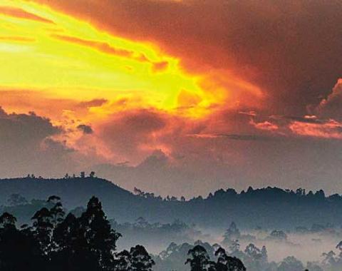 Beautiful sky scenery in Sri Lanka 