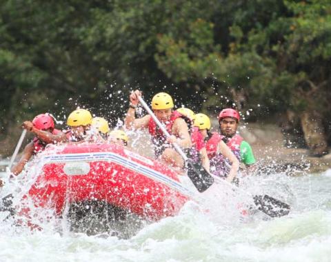 White water rafting at Kitulgala in Sri Lanka 